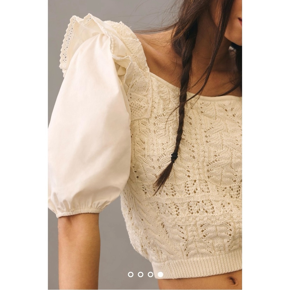 En Saison Cream Lace Top - Picture 4 of 15